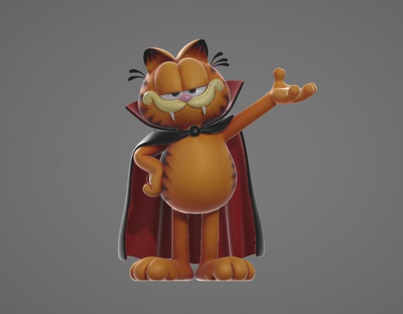 Vampire Garfield Statue