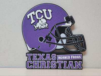 TCU Horned Frogs Helmet Desk or Wall Display