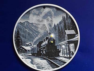 Lovley Train V1 Christmas Ornament in 4 colors.