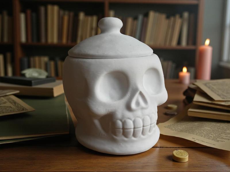Skull Candy Jar With Lid