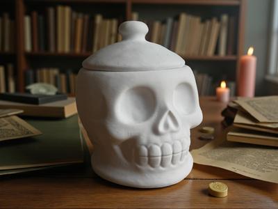 Skull Candy Jar With Lid