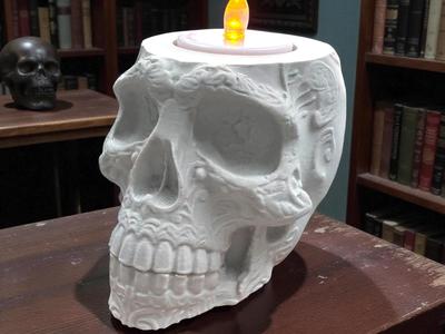 Skull Tealight holder home / Halloween decoration