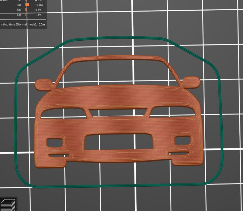 Nissan Skyline GTR R33 key silhouette