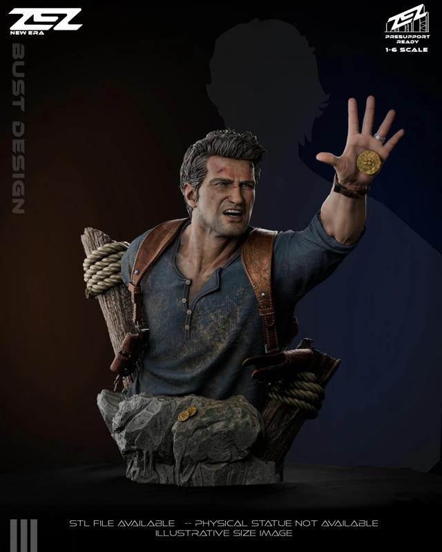Nathan Drake Bust - Uncharted STL