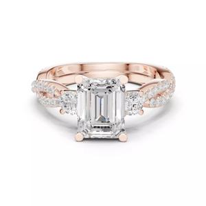 Emerald Solitaire Ring 3dm stl renders animation videos details