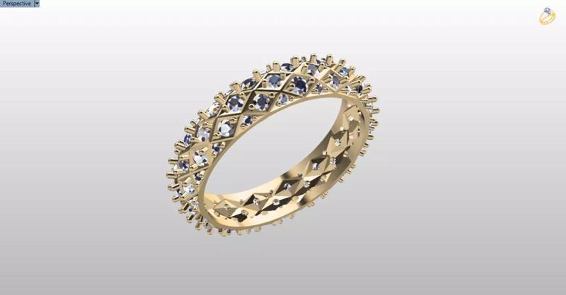 vintage eternity pave ring