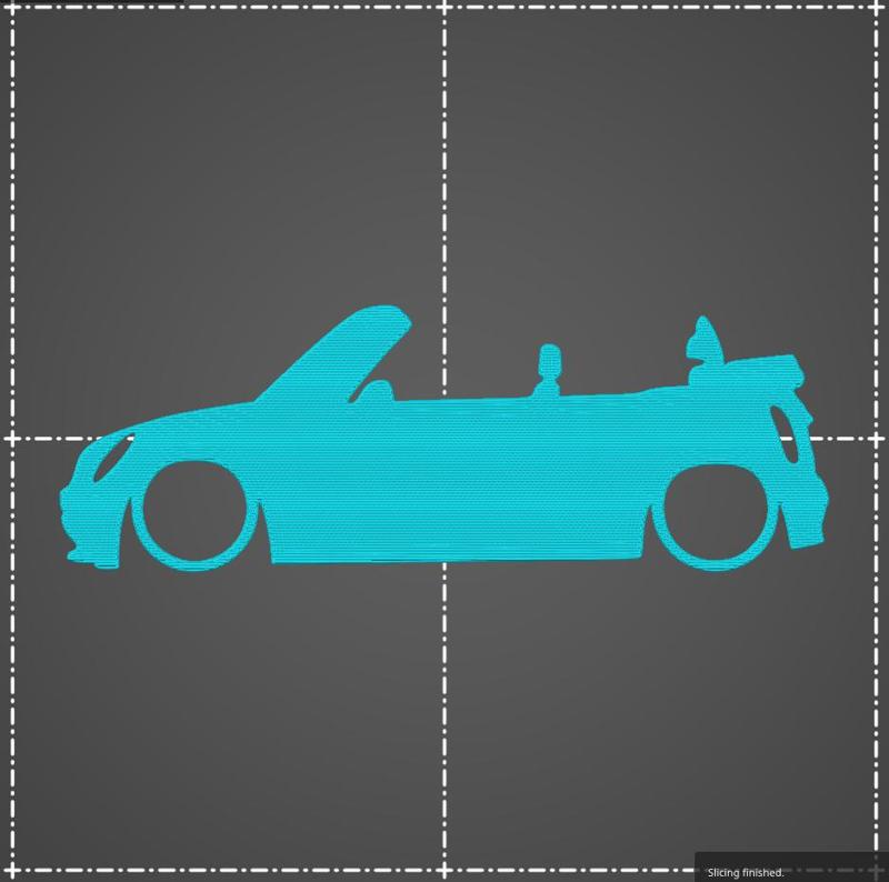 Mini Convertible R52 Cabrio silhouette key