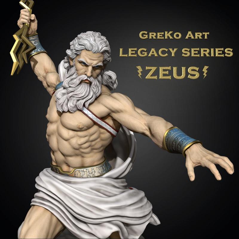 Zeus 3D Printable Statue – Greek Mythology Collectible | Legacy Series