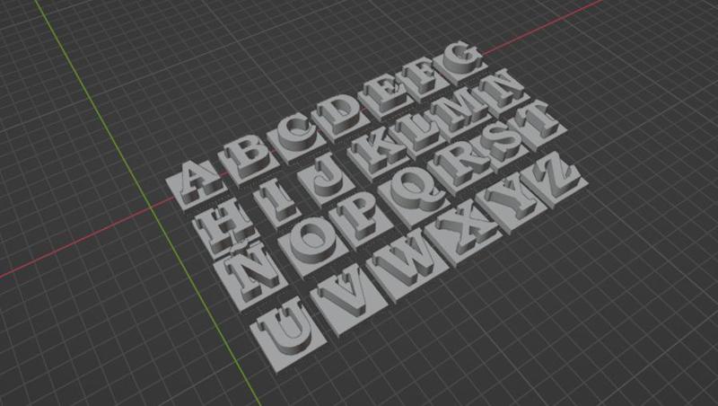 Sellos abecedario completo mayúscula y minúscula