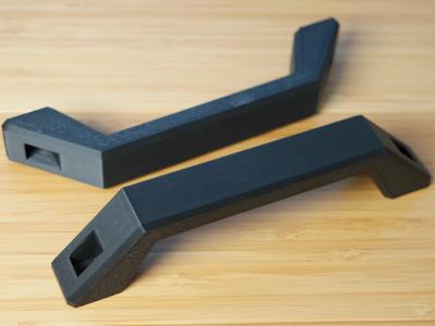 Modern Angular Front Mounted Drawer Pull or Handle