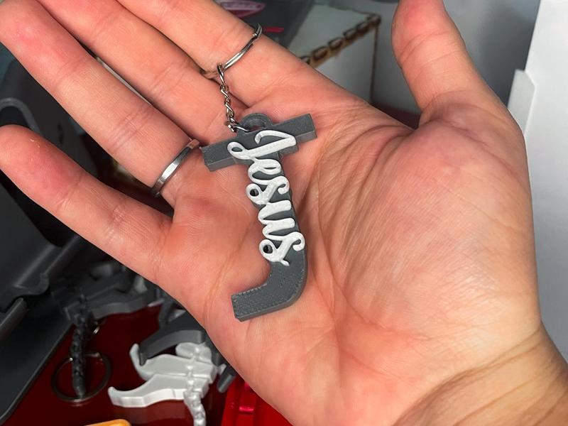 Keychain Letter J – Name Jesus, 