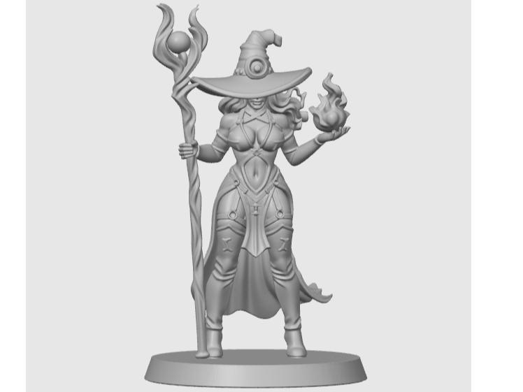 Sorcerer Human/Elves Female D&D Miniature (40mm)