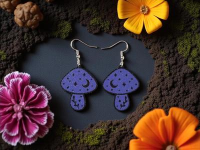 Enchanted mushroom earrings