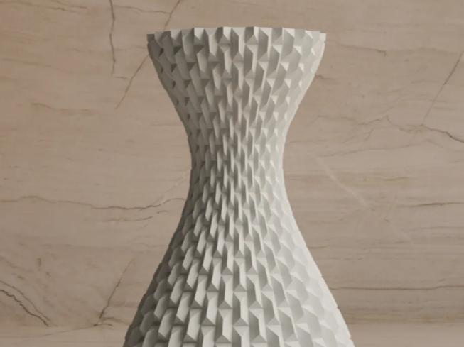 Vase with rectangular Pattern
