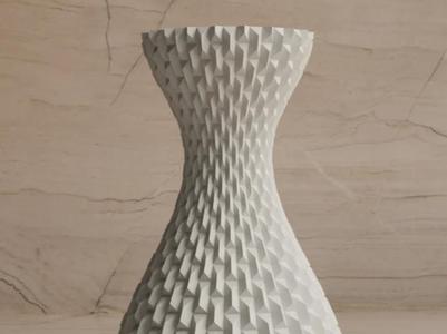 Vase with rectangular Pattern