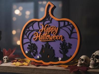 Pumpkin Wall Art Happy Halloween