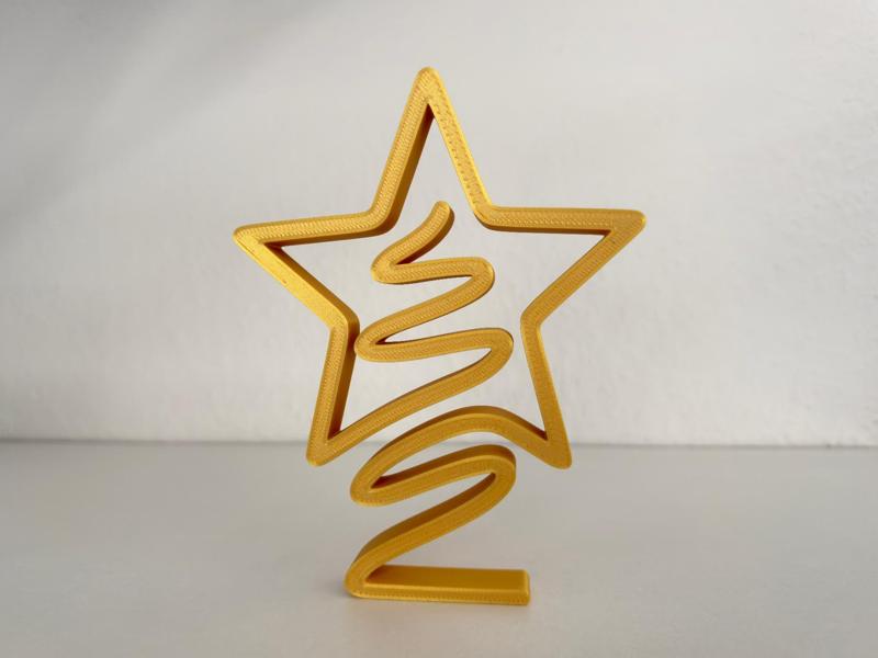 Minimalist Christmas Star Freestanding Ornament