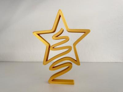 Minimalist Christmas Star Freestanding Ornament