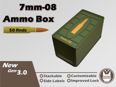 Ammo Storage Box 7mm-08 50 Rounds