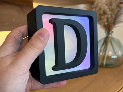Lightbox D // Build words yourself, modular & LED