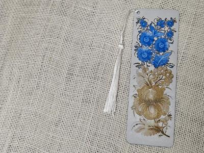 Bookmark ukranian flowers painting