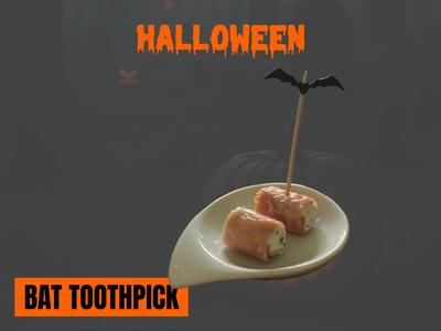 Bat toothpick decoration for Halloween