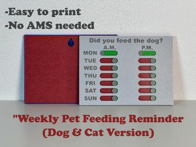 Weekly Pet Feeding Reminder (Dog & Cat Version)