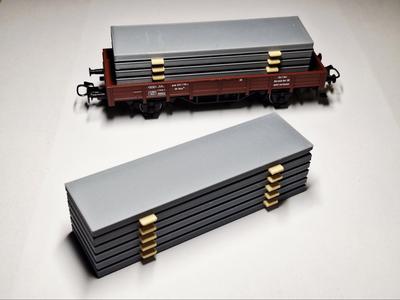 H0 1:87 concrete slabs freight