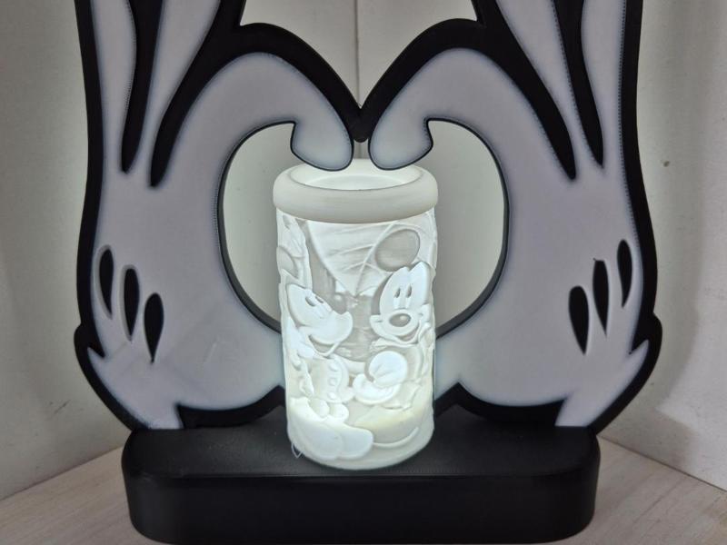 Micky und Minnie Mouse Lithophane Lampe