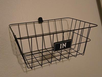 Dollar Tree Wire Basket Name Plate + Hanger