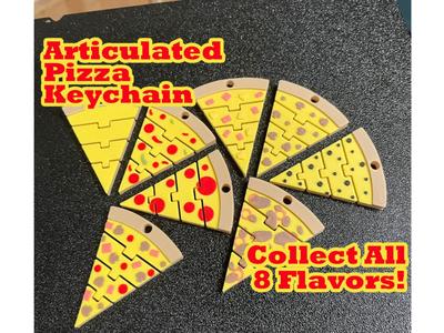 Articulated Pizza Slice Keychain Variety Pack