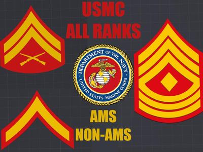 All USMC ranks AMS / non-AMS Profiles