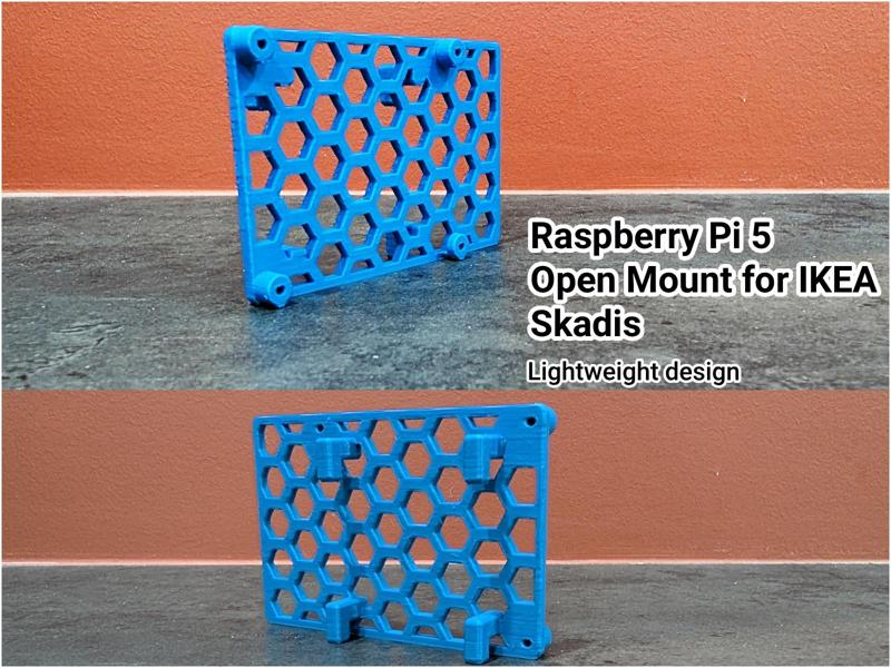 Raspberry Pi 5 Mount for IKEA Skadis