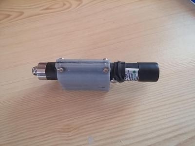 Green laser with adjustable magnetic base.