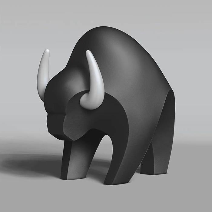 Black Buffalo Minimalist Ornament Decoration toy