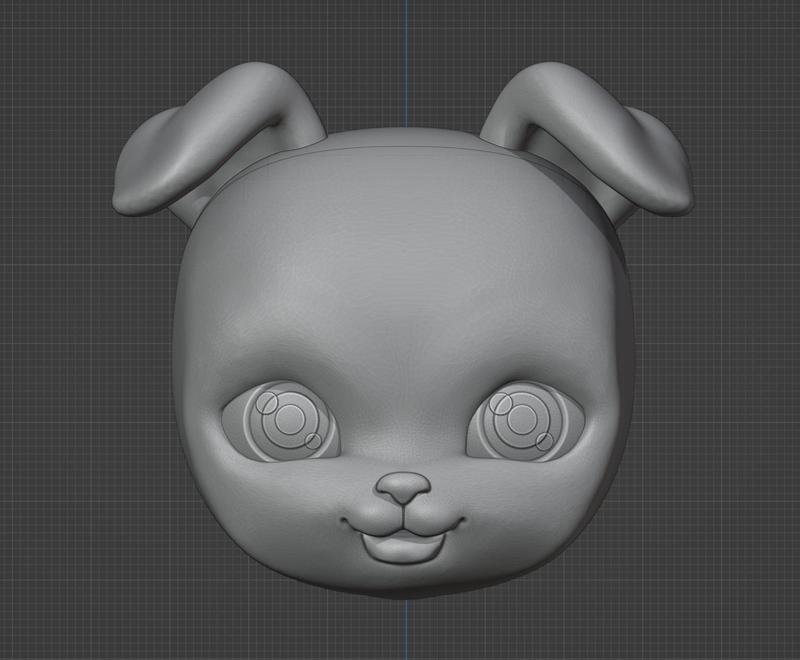 Pinkie Cooper Inspired Kabbit BJD Head