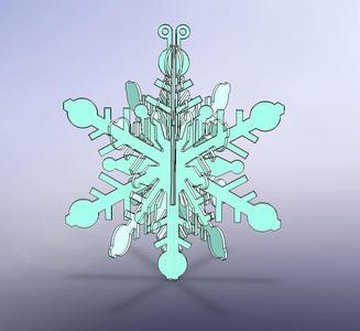 3D Snowflake Ornament: Version 2