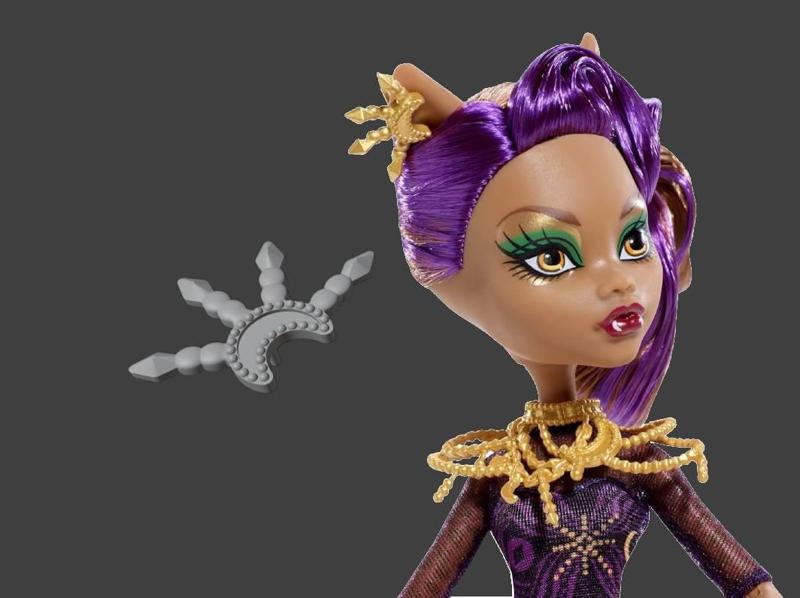 Clawdeen Wolf Frights Camera Action Earring Replacement