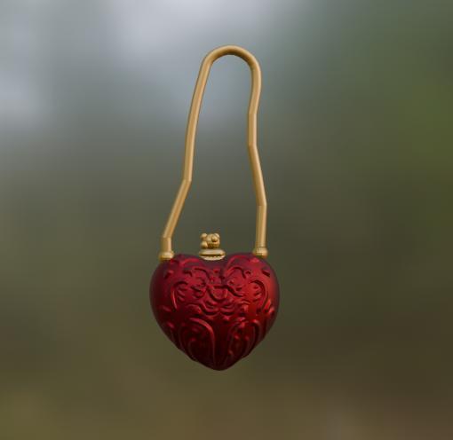 Lizzie Hearts Doll Replacement Red Heart Purse