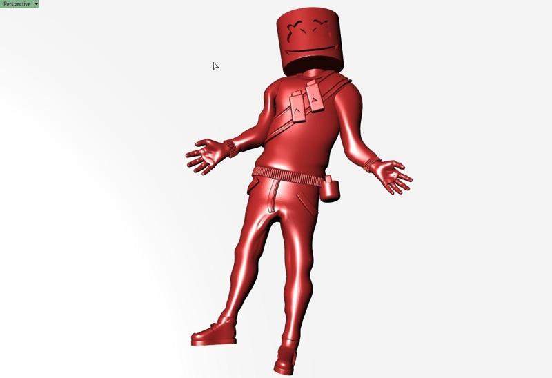 FORTINITE MARSHMELLO SKIN DOLL, IN PERFECT DEFINITION