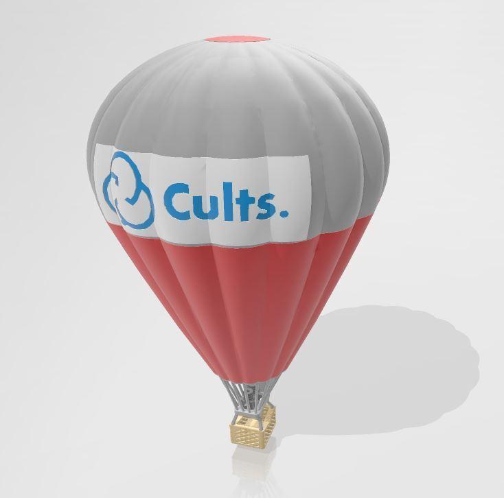 Hot-air balloon with or without envelope marking
