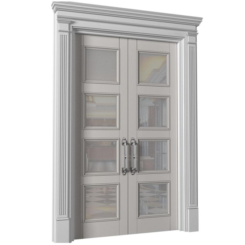 Interior sliding doors in Art Deco style 3D model