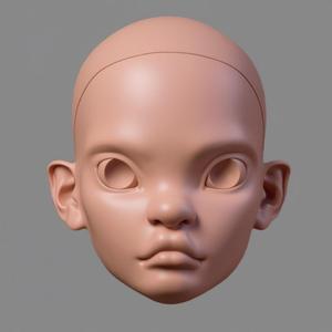 BJD Doll Head Afro Asian in Hawaii #tan