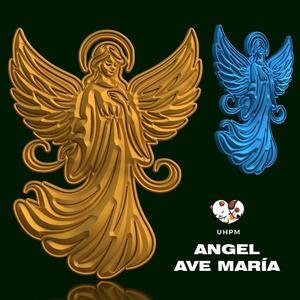 Sculpture: Winged Ave Maria with Crown