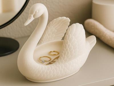 Swan Jewelry Tray Elegant Ring & Trinket Holder