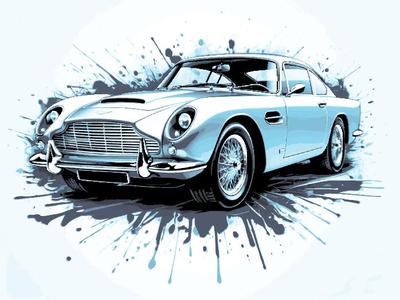 Hueforge Fan Art - Movie Car Series -  Aston Martin DB5 - James Bond : Goldfinger and Many others