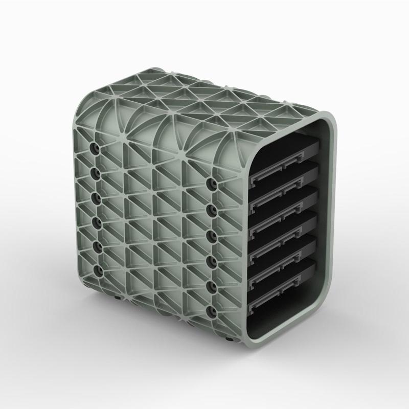 Aero Space Hard Drive Enclosure - SSD - 6 Drive - Lightweight