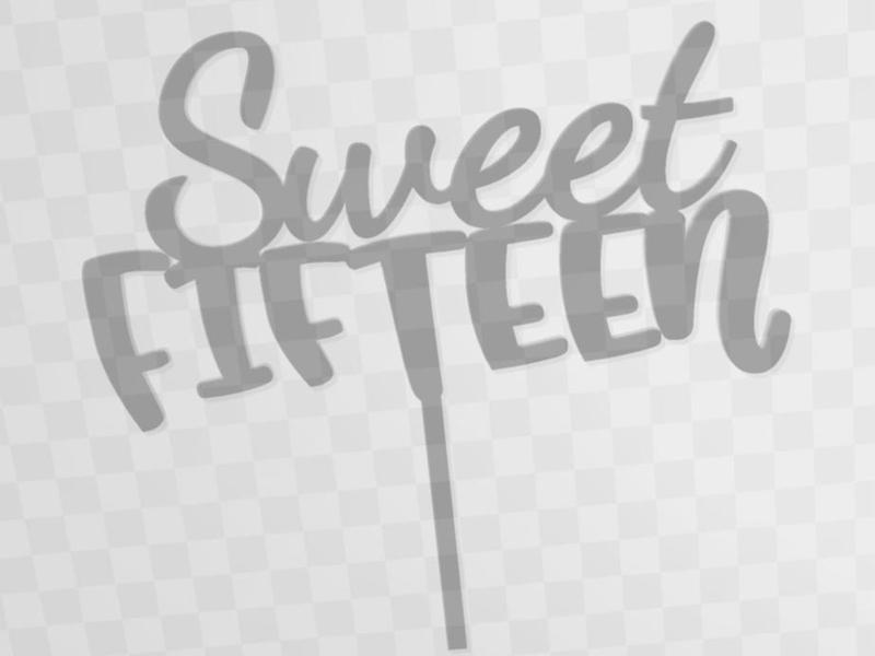 Sweet FIFTEEN cake topper