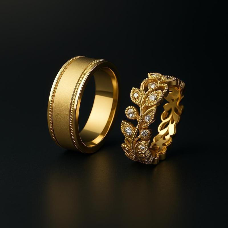 Engagement rings couple