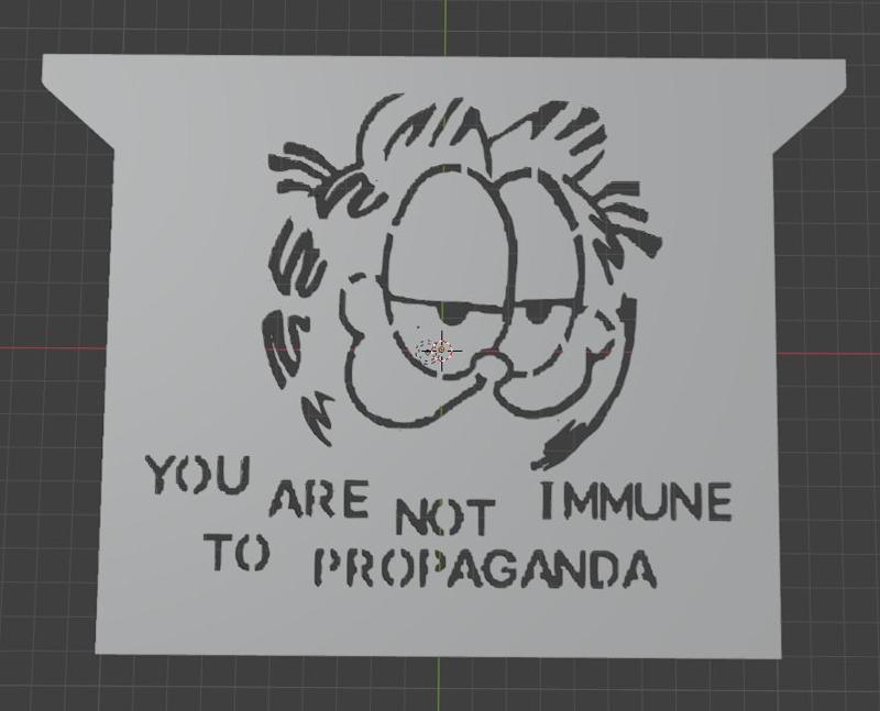 garfield propaganda stencil